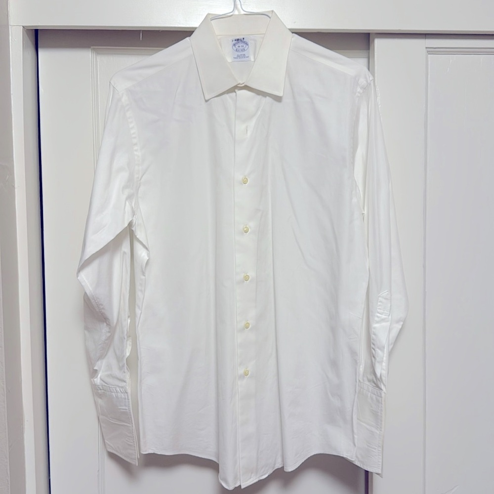 Brooks Brothers white French cuff dress shirt